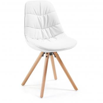 Kavehome Silla Ralf acolchada, blanco