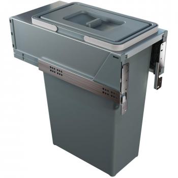 Cubo de basura Block 2.0 M300 1x35L Antrac, sistema retráctil, capacidad de 35 litros, diseño moderno y funcional