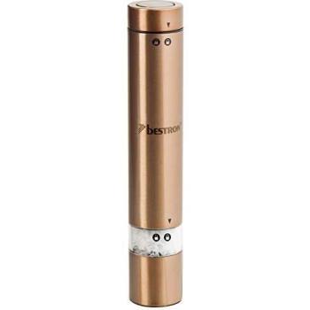Molinillo eléctrico de sal y pimienta Bestron APS100CO, 18,2 cm, color cobre, muelas de cerámica