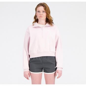 Sudadera New Balance Athletics 1/4 Zip Rosa Oversize para Mujer