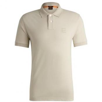 BOSS Orange Passenger Men's Stretch-Cotton Slim-Fit Polo Shirt - Light Beige - XXL