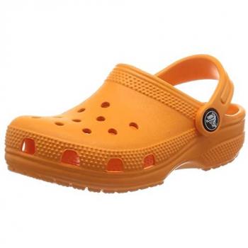 Crocs Girls' Classic Clog Sandals - Orange - Size 6 Years