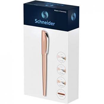 Set de Regalo Plumas Caligráficas Schneider Callissima Albaricoque con Estilográfica, 2 Recambios de Punta y Estuche - Naranja 10x18x4 cm