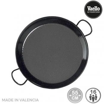 Paellera tradicional de acero esmaltado Ø55cm (16 personas) - Vaello