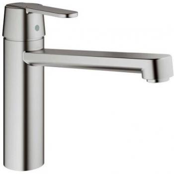 Grifo de Cocina Grohe Get Supersteel con Caño Medio y Monocomando