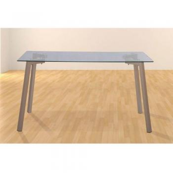 Mesa de comedor Sullie cristal madera 75x140x80 cm