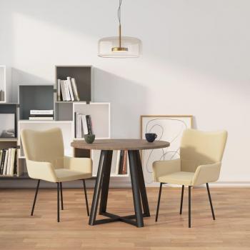 Cream Velvet Dining Chairs Set of 2