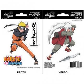 Pegatinas Naruto Shippuden - Naruto y Jiraiya 16x11cm