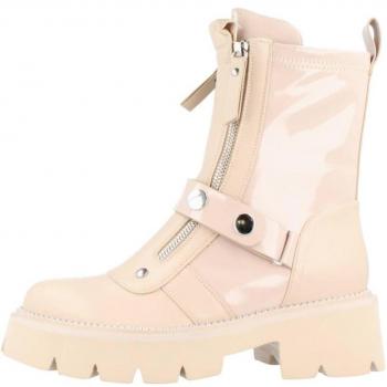 Botines de Mujer Noa Harmon Modelo 9078N en color Nude, con diseño moderno, material sintético de alta calidad, suela antideslizante, cierre lateral con cremallera y tacón medio para mayor comodidad