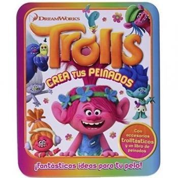 Trolls. Caja metálica. Crea tus peinados: ¡Fantásticas ideas para tu pelo! - Dreamworks