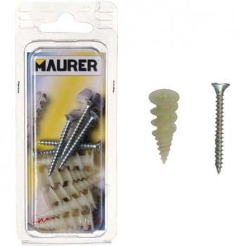Taco nylon para cartón-yeso con tornillo (5 piezas)
