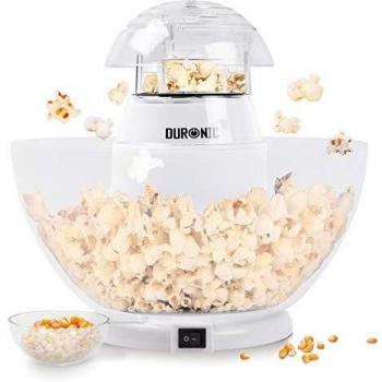 Palomitero Eléctrico Duronic POP50 WE - 1200W, Capacidad de 50g, Cocción con Aire Caliente, Sin Aceite, Color Blanco
