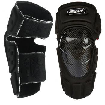 Madbike - Rodilleras protectoras de fibra de carbono para motos