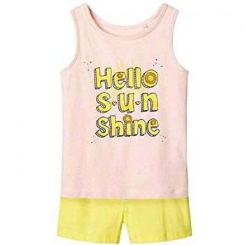 NAME IT Conjunto Jannah Shorts Amarillo para Niña 98 cm