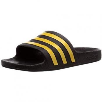 Adidas Adilette Aqua Slides Black Gold Unisex