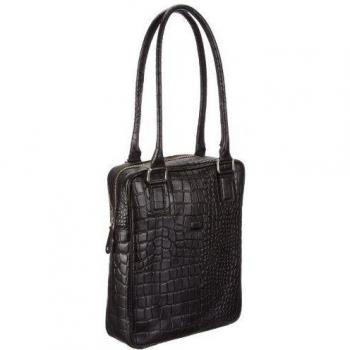Bugatti Bags Hazel Businesstasche, schwarz 49665501 - Bolso de cuero para mujer, color negro, talla 26x32x8 cm