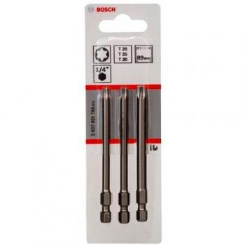 Bosch 2 607 001 760 - Juego de 3 pzas. de puntas de atornillar extraduras - T20; T25; T30; 89 mm