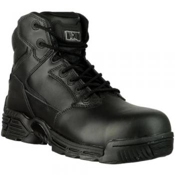 Magnum Stealth Force 6.0 Unisex Leather Safety Boots with Composite Toe, Black, UK Size 3