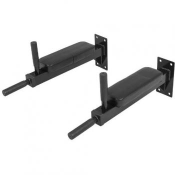 Gorilla Sports Barras Paralelas para Pared - Wall Dip Bars Negro, estructura de acero resistente, diseño plegable, capacidad de carga hasta 150 kg, superficie antideslizante, fácil instalación en pared