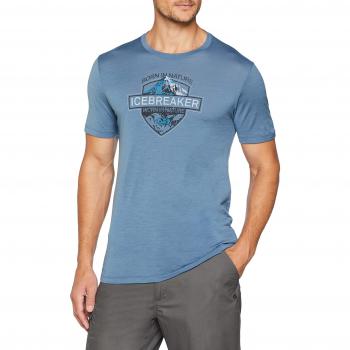 Icebreaker Tech Lite SS Crewe Alpine Crest Camiseta, Granite Blue, Small