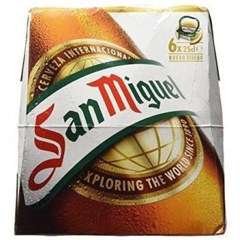 San Miguel Especial Cerveza Dorada Lager - Pack de 6 Botellines x 25 cl - 5,4% Volumen de Alcohol