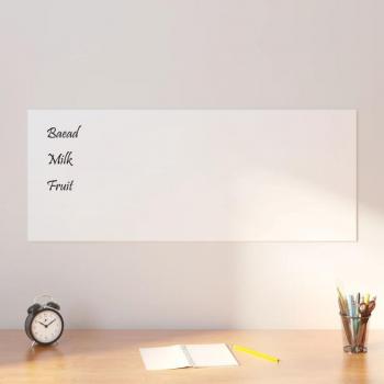 vidaXL Wall-mounted Magnetic Board White 100x40 cm Tempered Glass