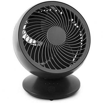Collen Ventilador de Escritorio USB Ventiladores de Pared silenciosos Ventilador de Mesa oscilante, 5 aspas, Ventilador de refrigeración de 3 velocidades para Oficina doméstica Negro