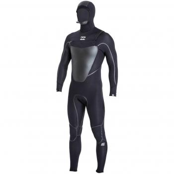2017 Billabong Furnace X 4/3mm Hooded Chest Zip Wetsuit BLACK Z44M01 Wetsuit Sizes - XLarge