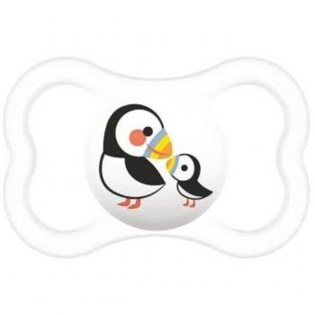 MAM Chupete Supreme Silicona para +16 Meses, Tetina Simétrica, Escudo con Grandes Orificios de Ventilación, Unisex, 1 Unidad con Caja Autoesterilizadora
