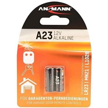 Batería Alcalina A23/LR23 de 12V - Paquete de 2 Piezas ANSMANN