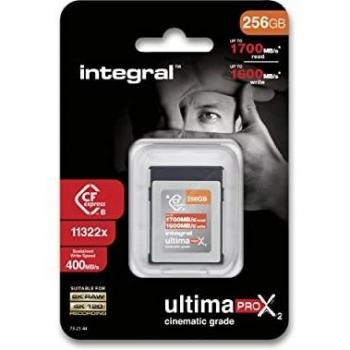 Tarjeta CFexpress 256GB UltimaPro X2 Cinematic Tipo B 2.0 1700MB/s Lectura 1600MB/s Escritura 8K RAW