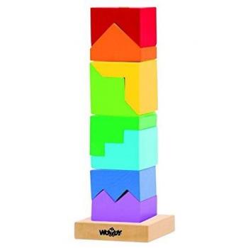 Woodyland 9 x 26 cm Didácticos Juguetes Stacking Torre