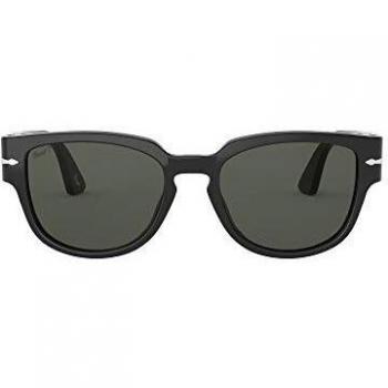 Persol Men's 0PO3231S Sunglasses, Black/Green, 54