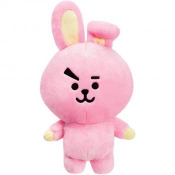 Peluche BT21 Aurora Cooky de 26 cm en color rosa con detalles encantadores
