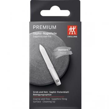 Zwilling Premium Sapphire Nail File 90mm - Stainless Steel, Matte Finish