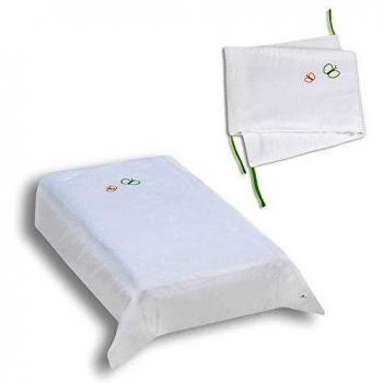 Alondra 9L2N-067 - Set nórdico y protector, cuna de 60 x 120 cm, 2 piezas, color blanco