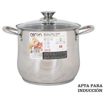 Olla de 24cm de acero para inducción con tapa - New Neron