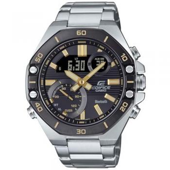 Reloj Casio Edifice ECB-10DB-1A9EF, Smartwatch para Hombre, Acero Inoxidable, Bluetooth, Resistente al Agua hasta 10 Bar, Cronógrafo de 43.50 mm