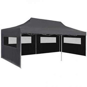 vidaXL Folding Pop-up Partytent with Sidewalls 3x6 m Anthracite