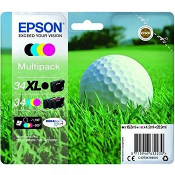 Cartucho de tinta Epson Golf ball C13T34794010 Original Alto rendimiento XL 1 pieza Negro Cian Magenta Amarillo