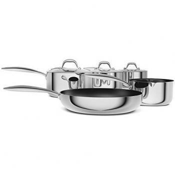 Morphy Richards acero inoxidable Professional tri-ply batería de cocina, 5 unidades, acero inoxidable