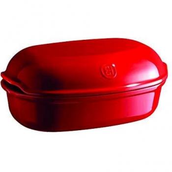 Emile Henry Burgundy Artisan Bread Baker - Oval Ceramic Mold 34 x 22cm