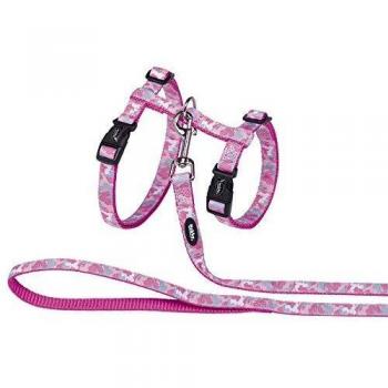 Arnés y Correa para Gatos Nobby XL Camuflaje Rosa