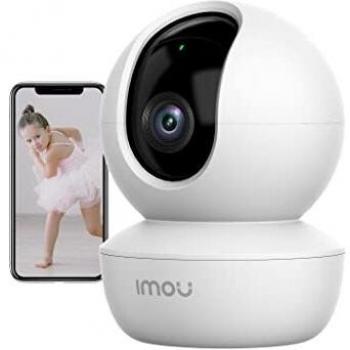 2022 Imou Cámara de Vigilancia WiFi Interior 360° con AI Detección Humana, 1080P Cámara IP WiFi Interior con Sirena,Audio Bidireccional,Visión Nocturna,Modo de Privacidad,Funciona con Alexa para Bebe