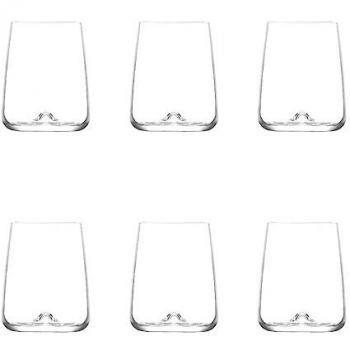 Set de 6 Vasos de Cristal Terra 475 cc - Elegantes, Duraderos y Apto para Lavavajillas