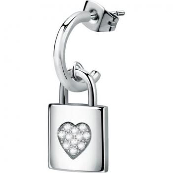 Pendientes La Petite Story Love de acero blanco