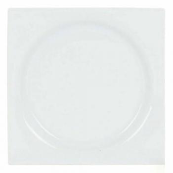 Plato de Postre Inde Zen Porcelana Blanco 18 x 18 x 2,5 cm (6 Unidades)