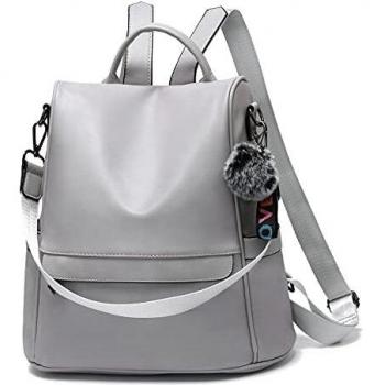 OUSIMEN Mochila Mujer Antirrobo de Cuero de PU Casual Bolsa Impermeable Bolso de Viaje Messenger Bag Backpack