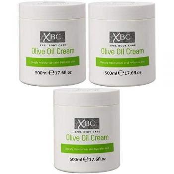 XBC Olive Oil Cream (3 x 500ml) Large Tub Deeply Moisturises and Hydrates