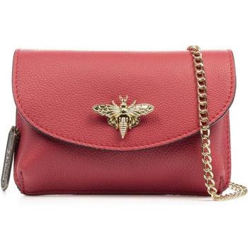 Bolso de mano Aquilonia de piel auténtica acabado Dollaro fabricado en Italia 17,5x6x11,5 cm